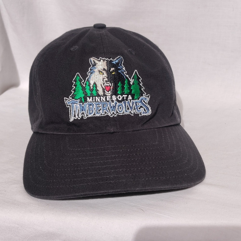 Minnesota Timberwolves NBA Hat Black Cotton Strapback Vintage Twins Enterprise